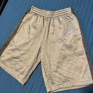 Gray Athletic Shorts with Elastic Waistband